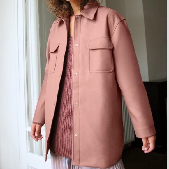 Aritzia Wilfred Rialto Shirt Jacket Nostalgia Rose Size XS - Picture 3 of 17